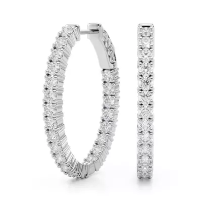 Classic Eternal Lab Diamond Hoop Earrings (2 1/5 ct. tw.)